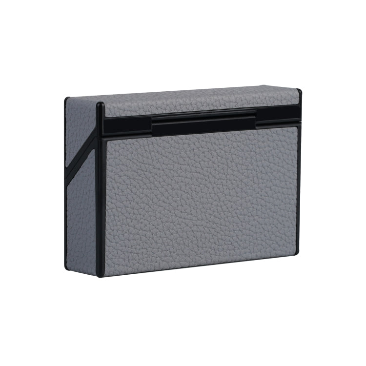 For IQOS Series Electronic Cigarette Grooved Leather PC Storage Box(Grey)