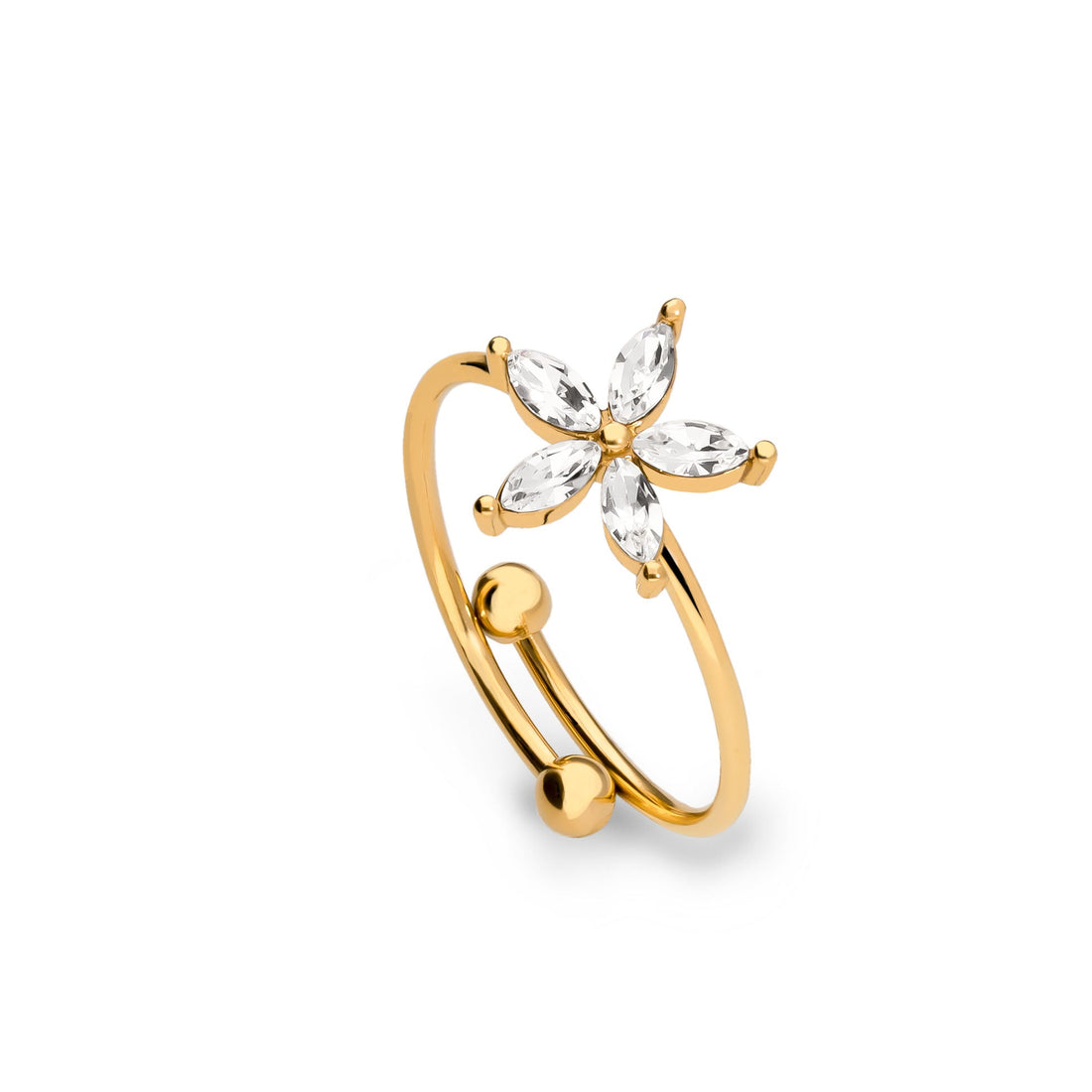Flower ring gold