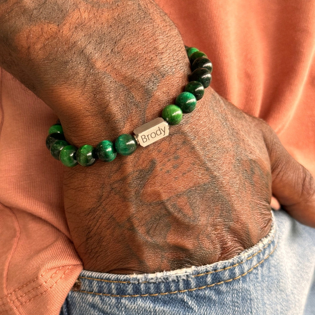 Green tiger eye qube