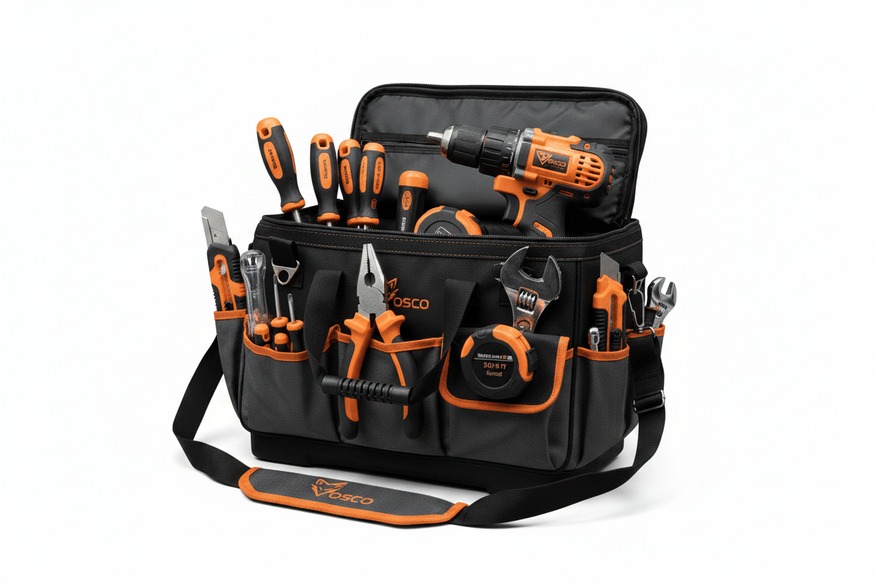 Professionele Gereedschapstas XL – Verstevigde Bodem – Extra Sterk – Waterafstotend – Met Schouderband