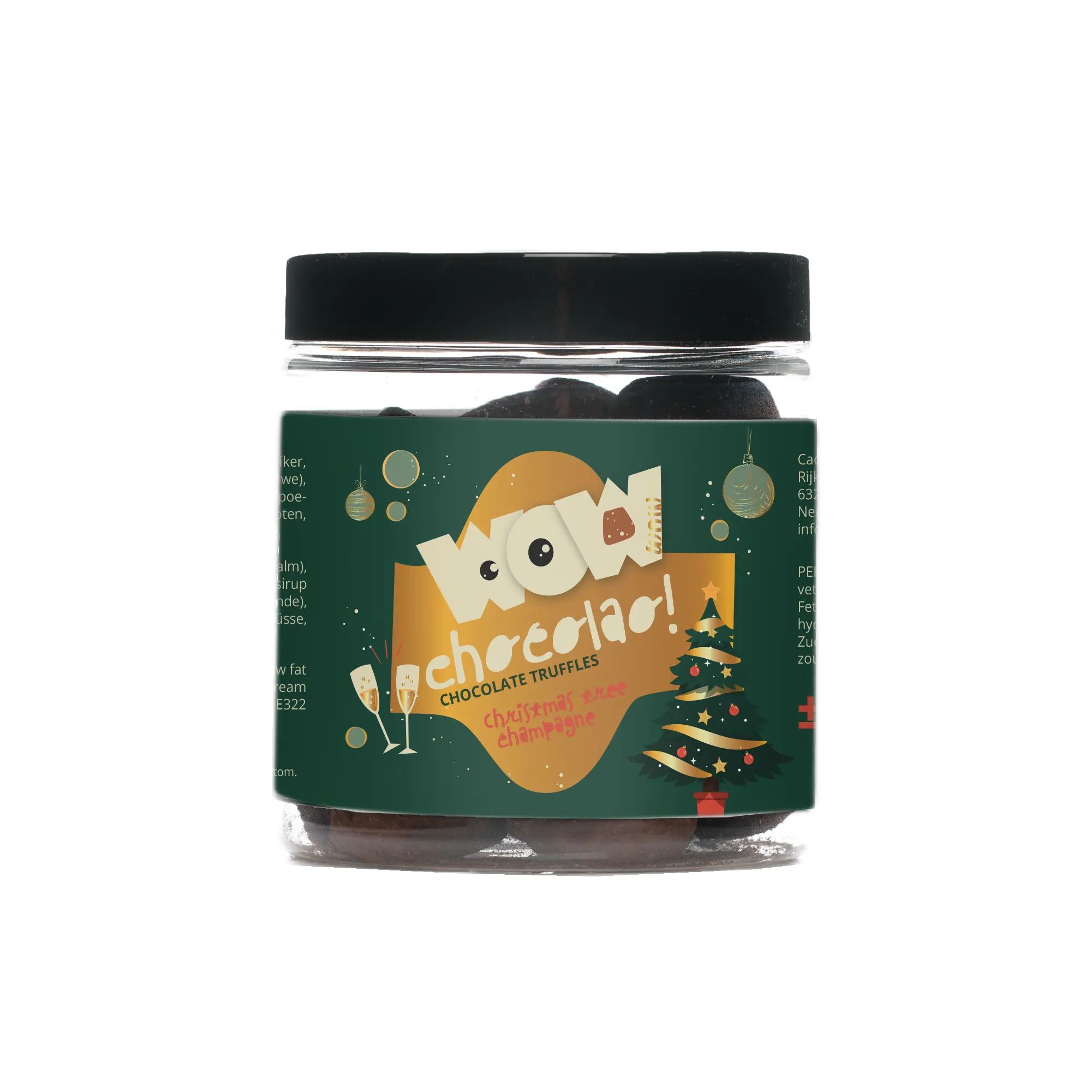 Champagne Chocolate Truffles - Christmas Edition - Gifting jar 130g - Goat Corp