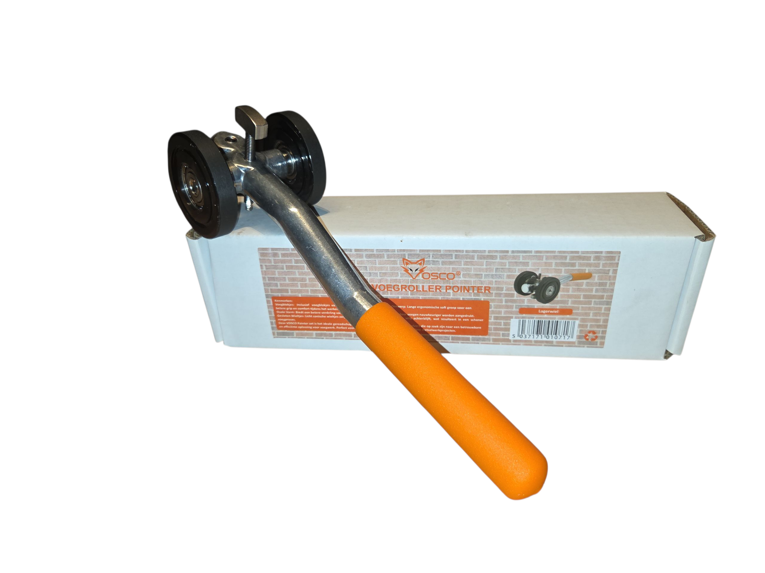 Vosco voegroller Pointer - Metselpointer - RVS Voegpen 8mm met Wiellagers