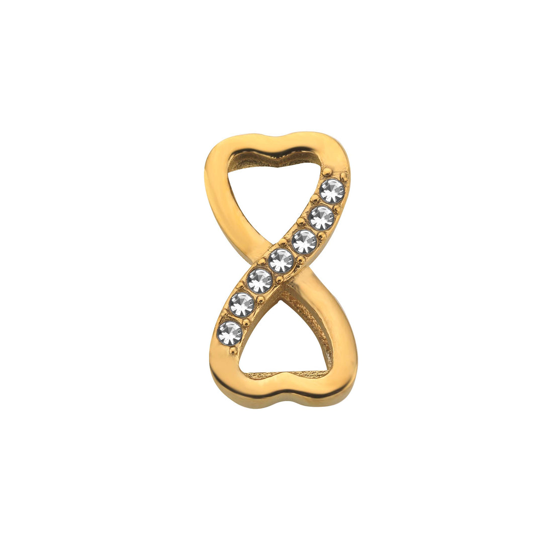 Mesh charm infinity heart gold