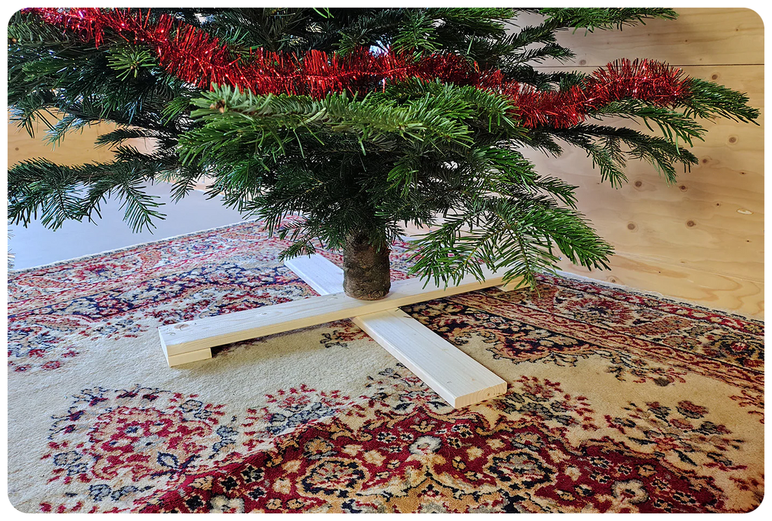 Houten kruis kerstboomstandaard