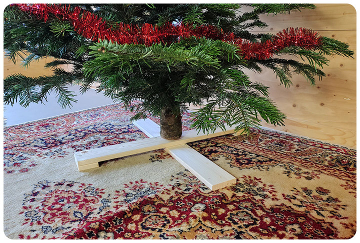 Houten kruis kerstboomstandaard