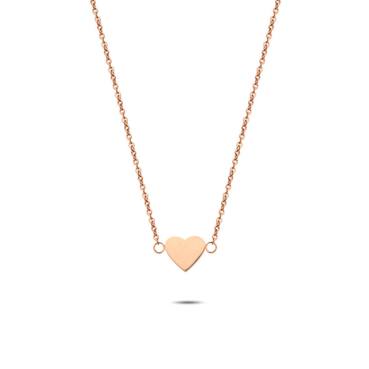 Heart necklace rosé gold