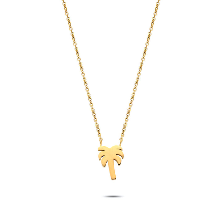 Palm tree necklace gold