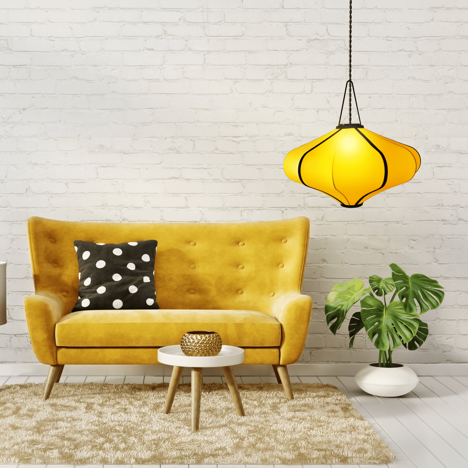 Lamp Shade 60cm-Lantern-Elastic Fabric-"Lumi" - Goat Corp