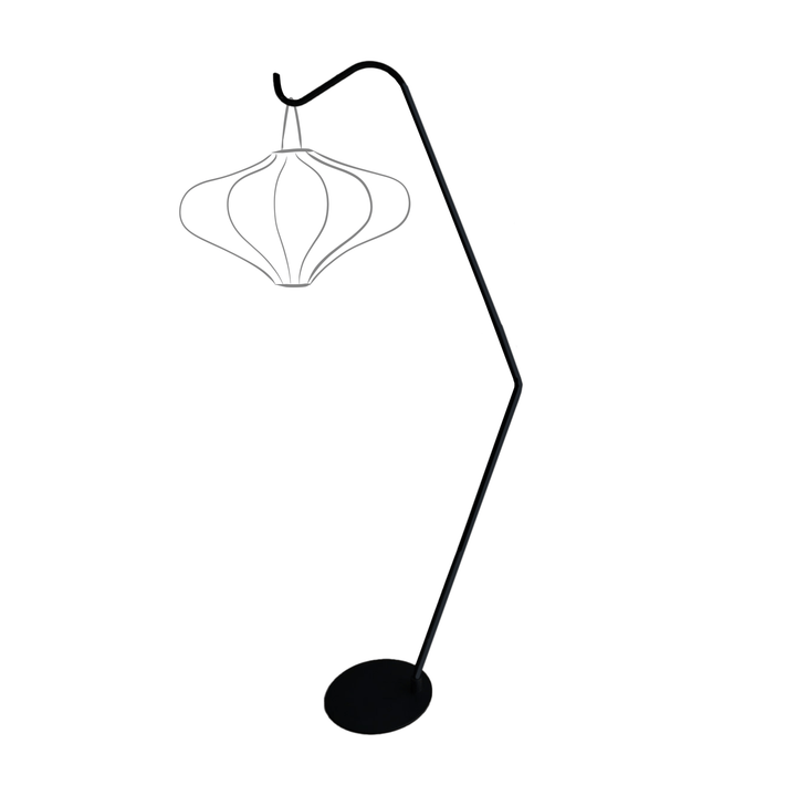 Floor Lamp Stand (for Lumi Lantern) 38x213.5cm-Metal-Black "Lumi" - Goat Corp