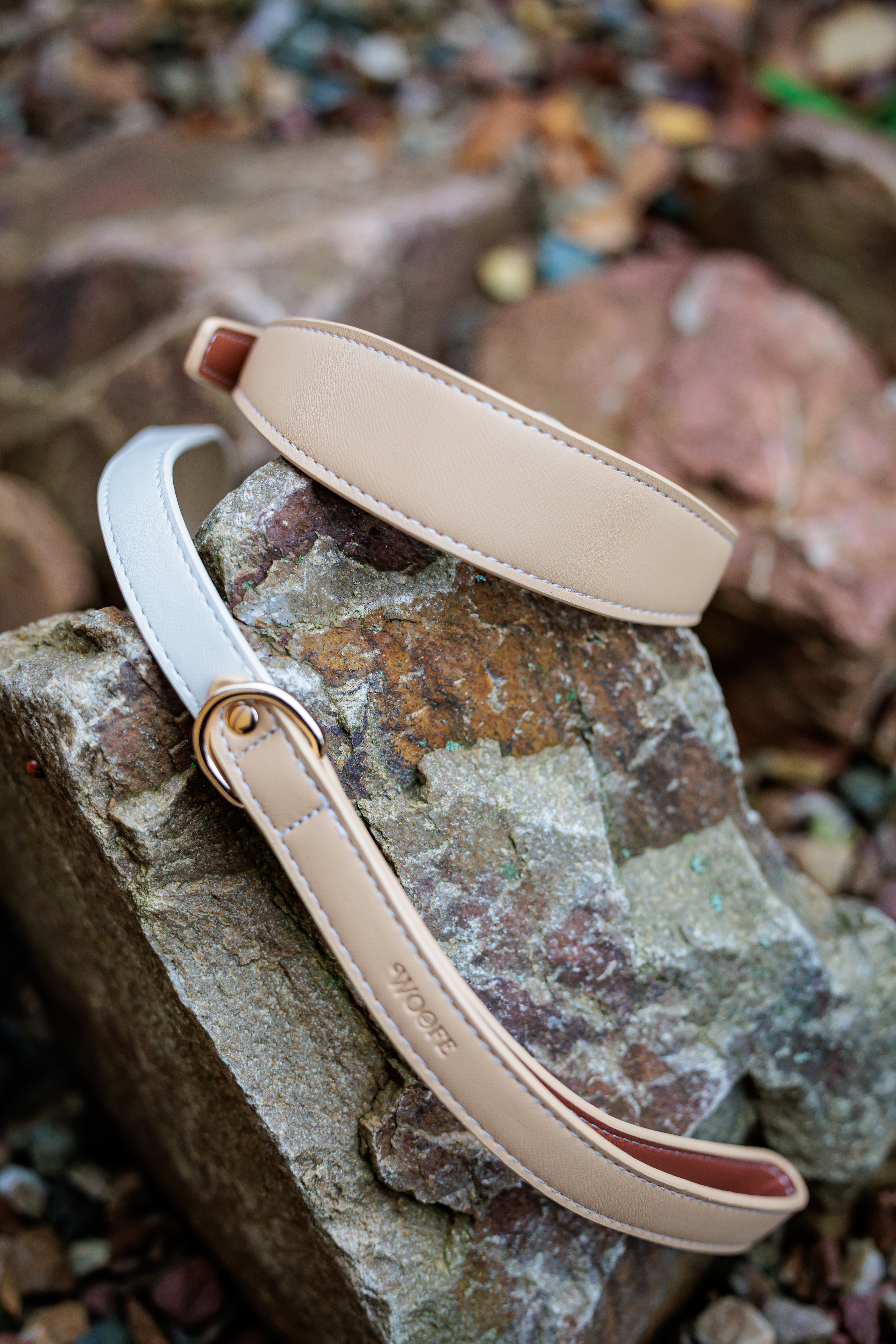 Beige Vegan Leather Leash