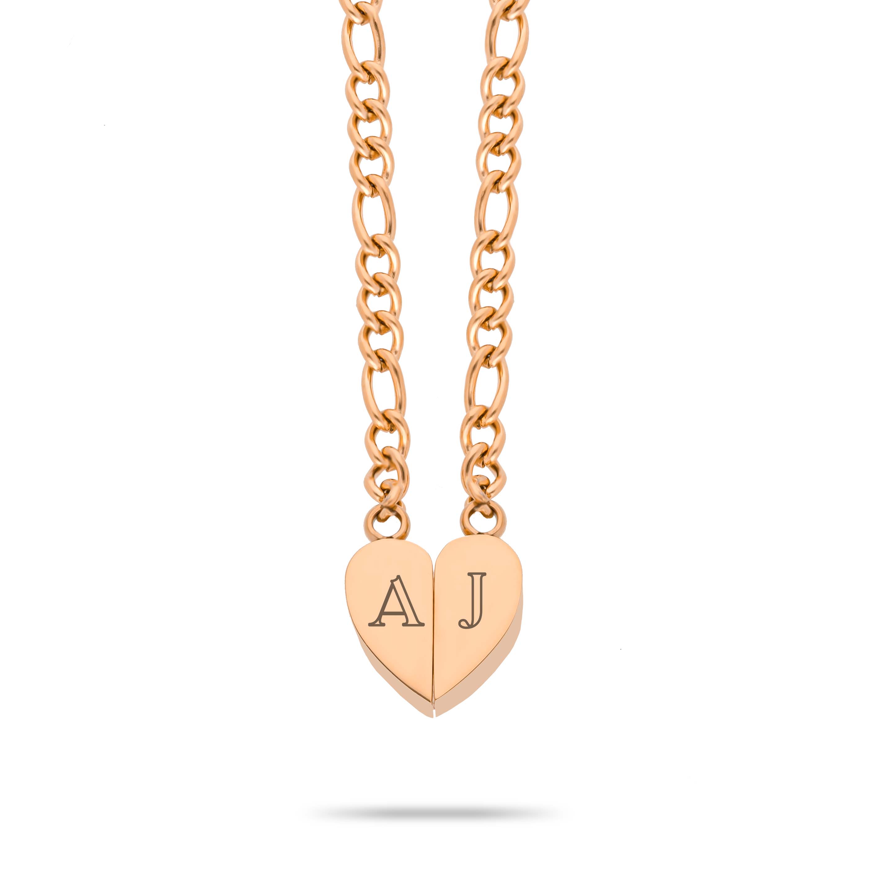 Magnetic heart rose gold