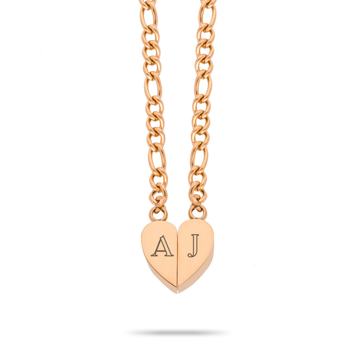 Magnetic heart rose gold