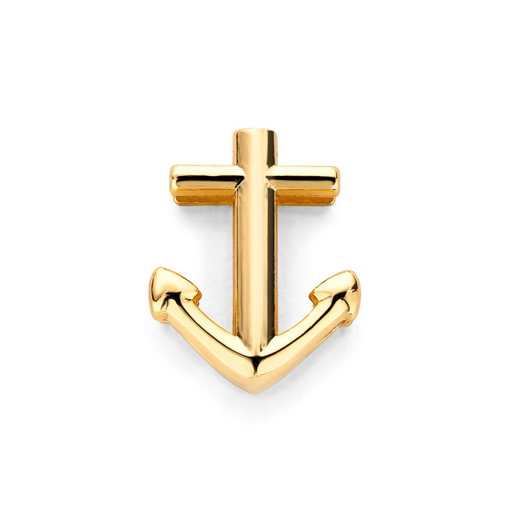 Mesh charm anchor gold