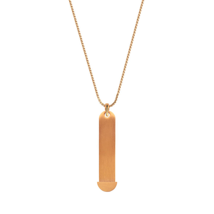 Mesh charm necklace rosé gold