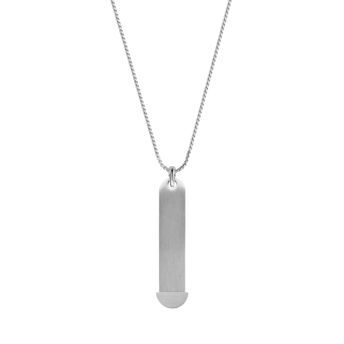 Mesh charm necklace silver