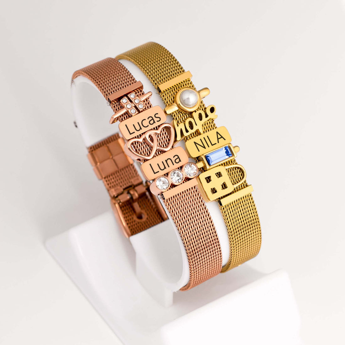 Mesh bracelet rosé gold