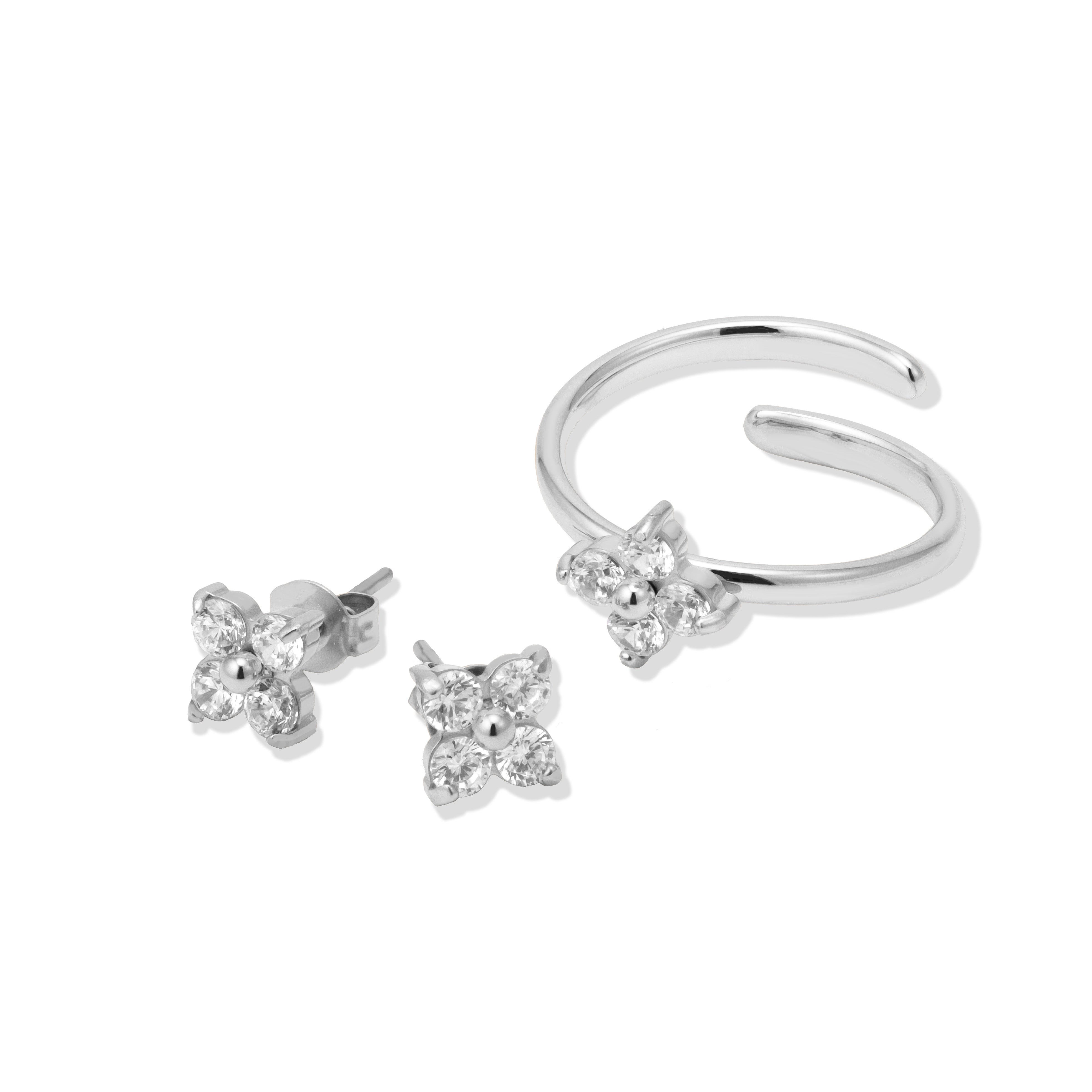 Mini blossom silver set