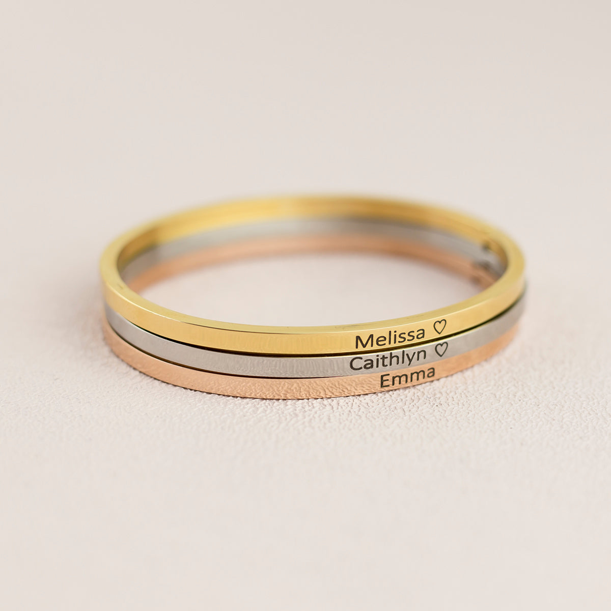 Name bangle rosé gold