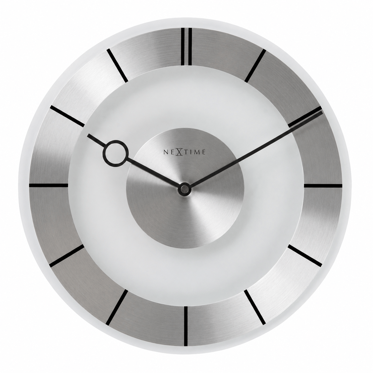 Wall clock -  31 cm - Aluminium - Glass - 'Retro'
