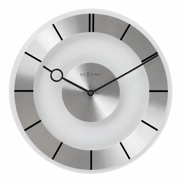 Wall clock -  31 cm - Aluminium - Glass - 'Retro'