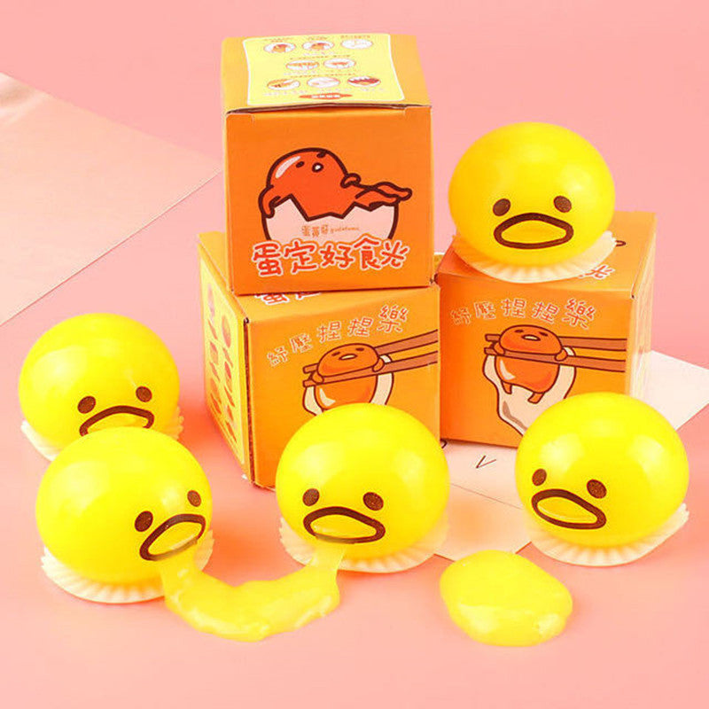 Lazy Egg Douyin, Mr. Egg Yolk Can Vomit, Egg Yolk Jun, Decompress, Knead, Relieve Stress, and Vent Little Toys for Kids - Goat Corp