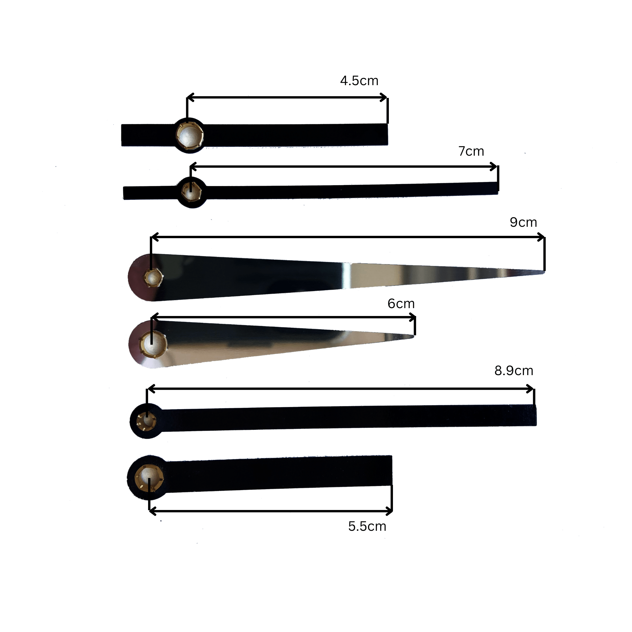 Clock hands set S + Silent Movement - Goat Corp