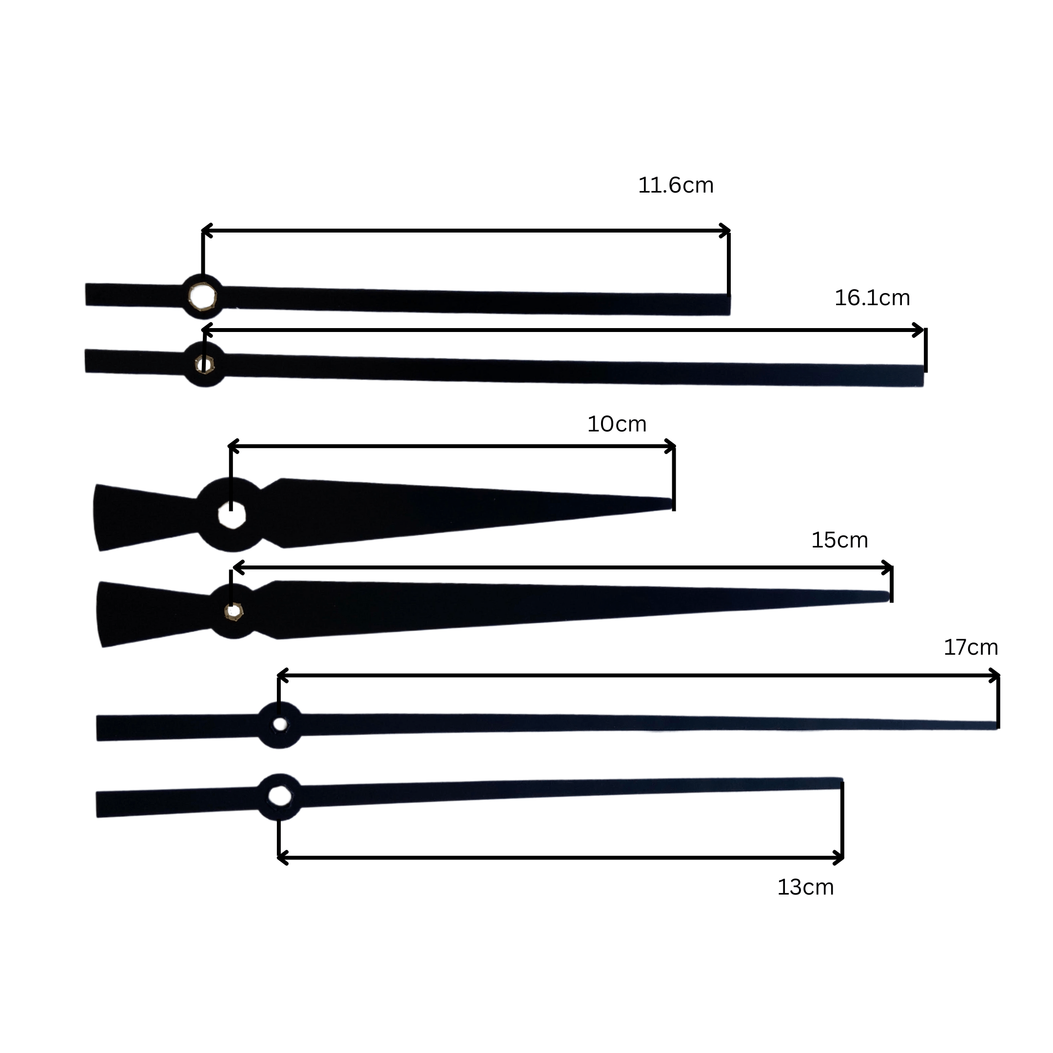 Clock hands set L + Silent Movement - Goat Corp