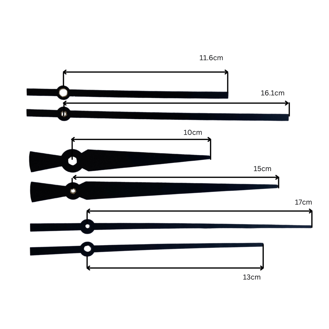 Clock hands set L + Silent Movement - Goat Corp