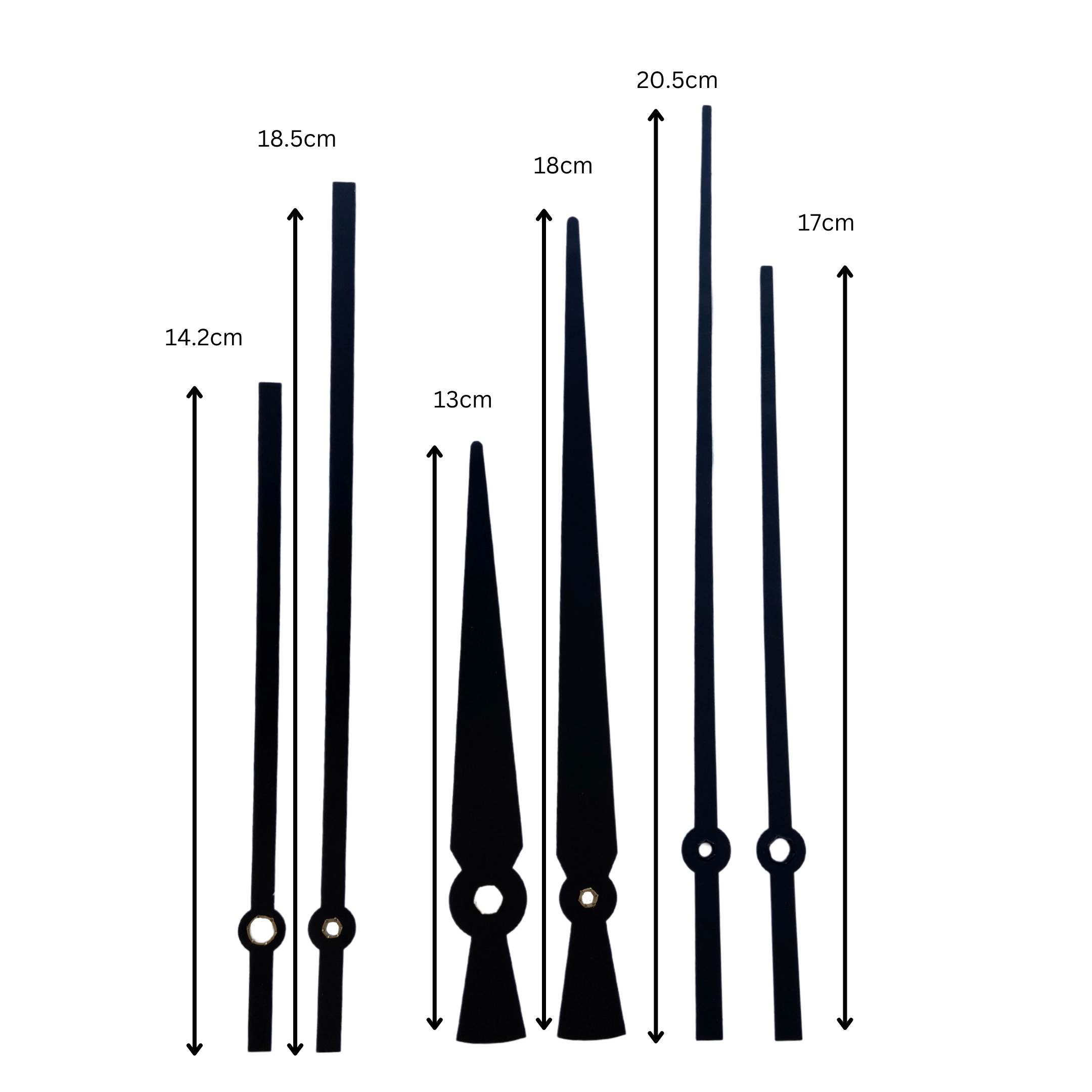 Clock hands set L + Silent Movement - Goat Corp