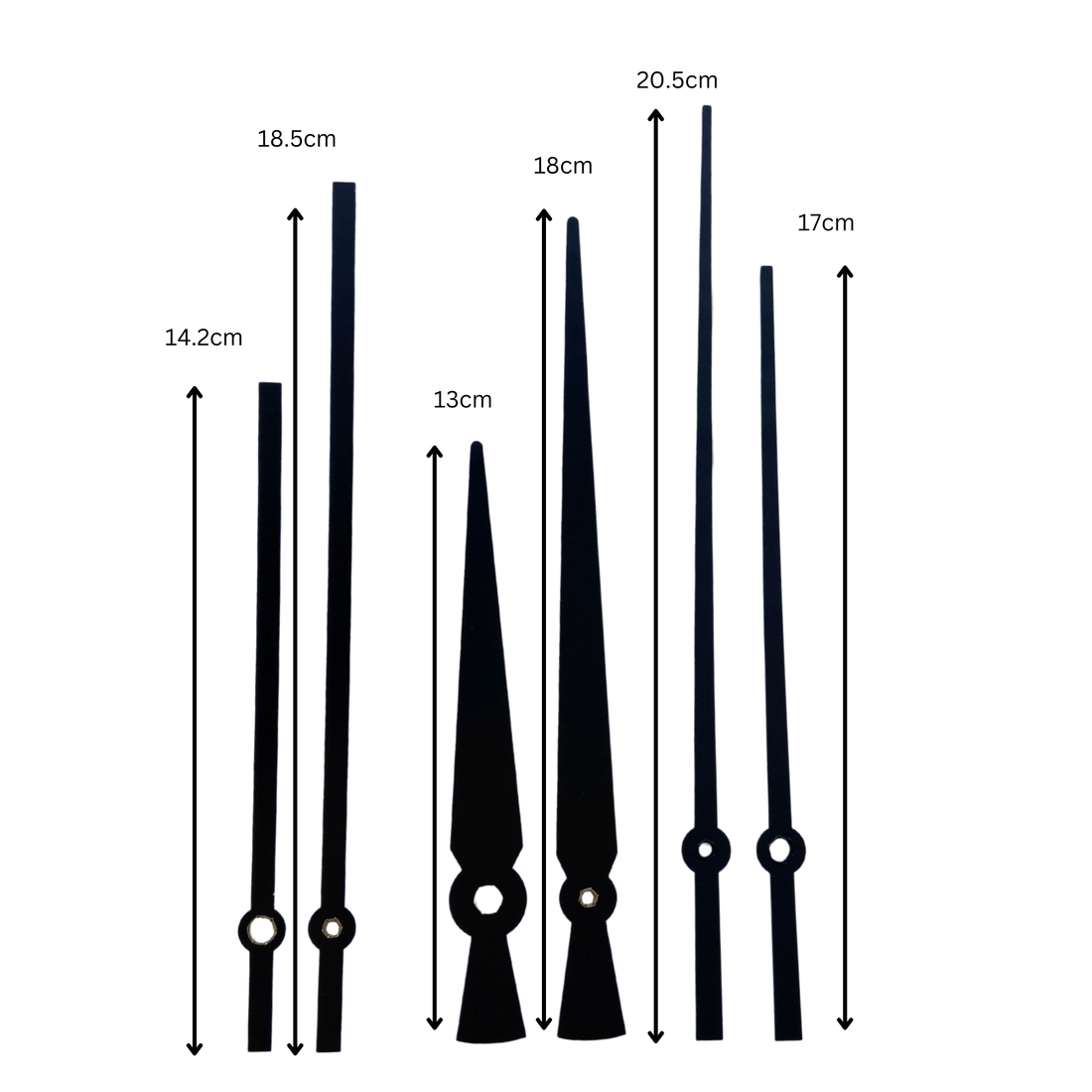 Clock hands set L + Silent Movement - Goat Corp