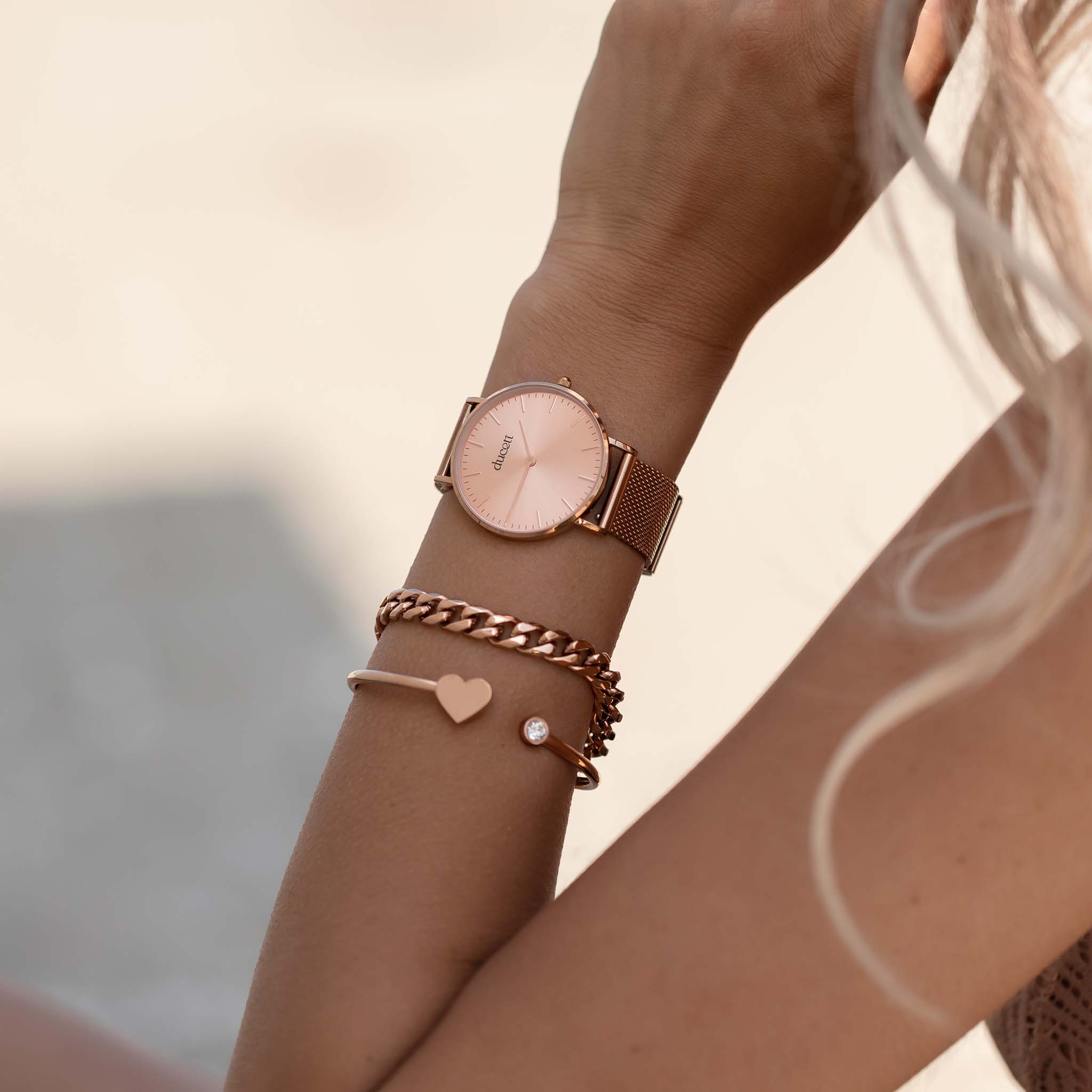 Heart bangle rosé gold