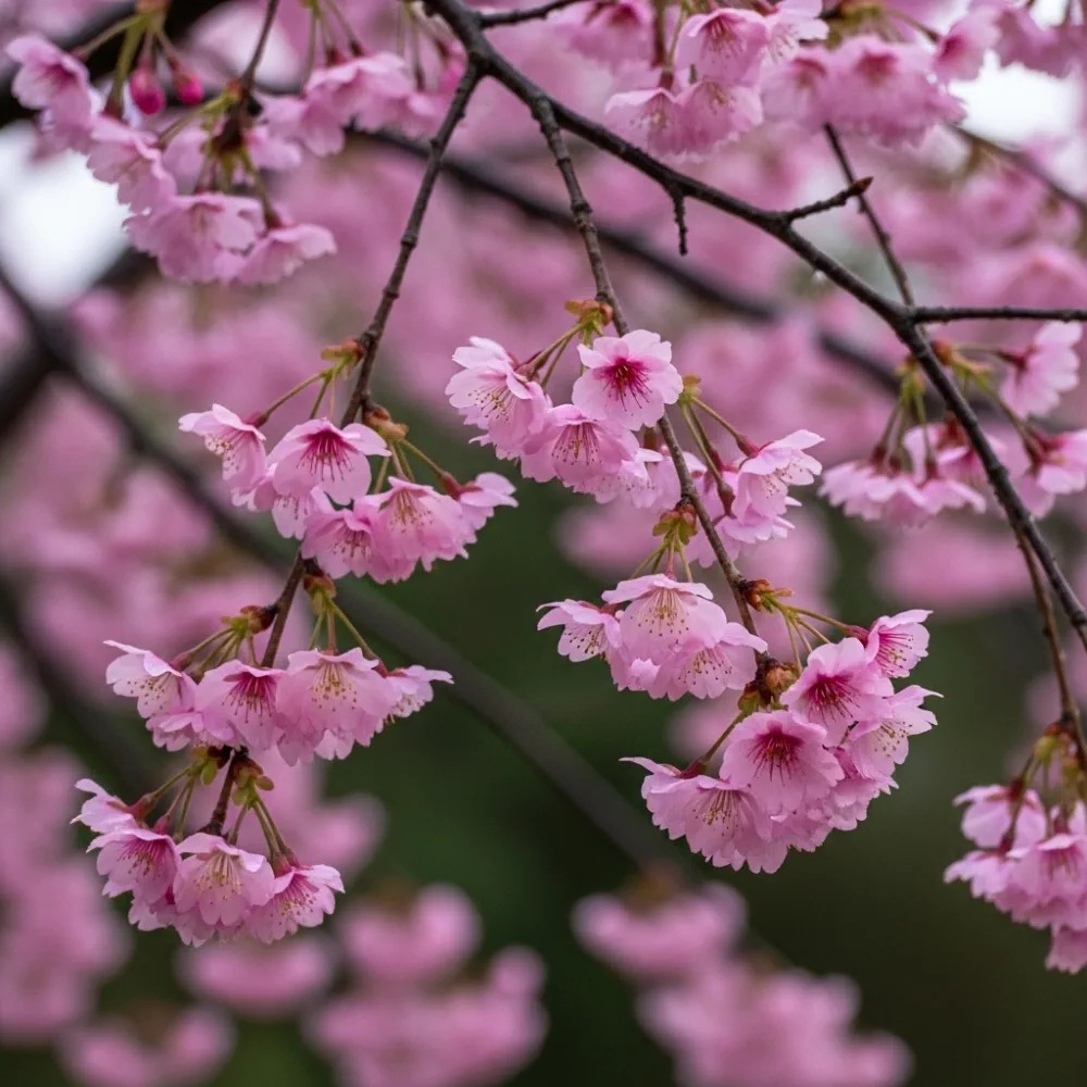Prunus subhirtella 'Pendula Rubra' - Rode Treurkers op stam