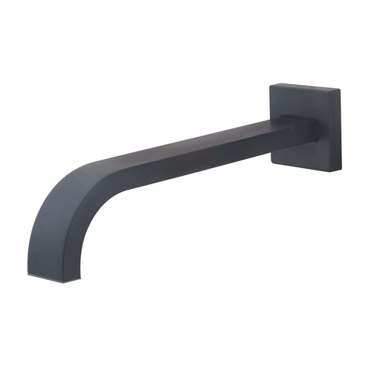 Rombo baduitloop vierkant 22 cm 1/2'' mat zwart