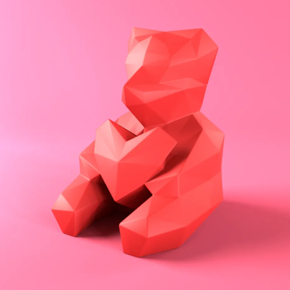 Low Poly Love Bear - Goat Corp