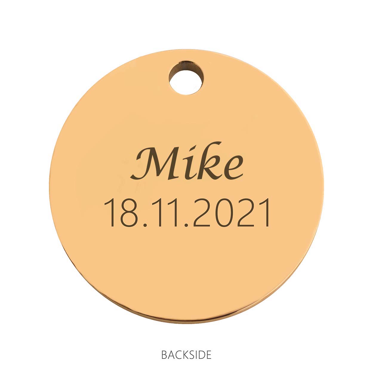 Coin babyfeet blue rosé gold