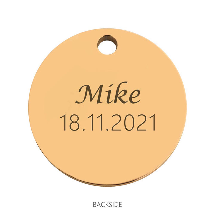 Coin babyfeet blue rosé gold