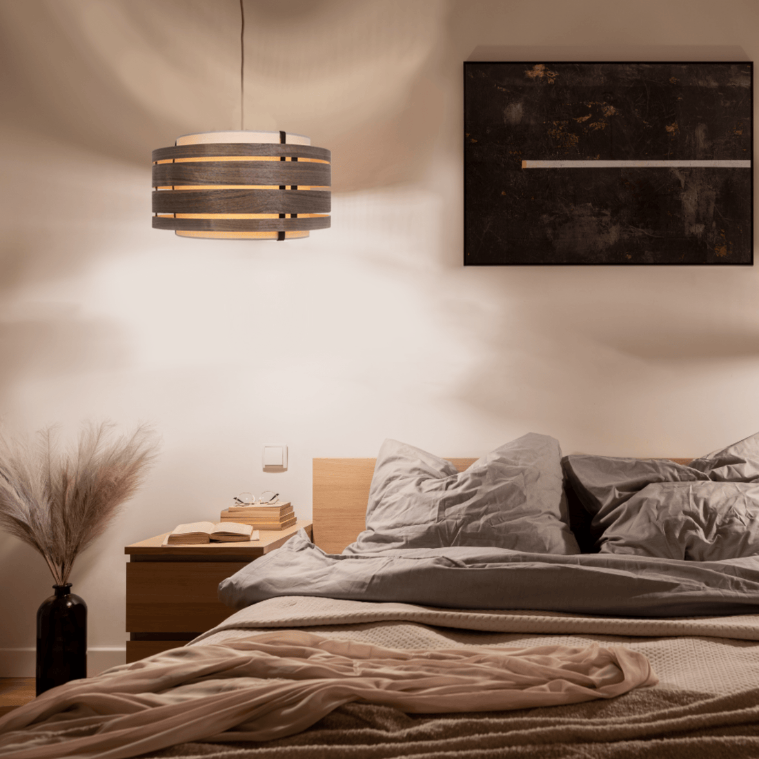 Pendant Electric Unit (Universal E27) 150cm - Stainless Steel wire-Fabric power cable-Black-"Beam" - Goat Corp