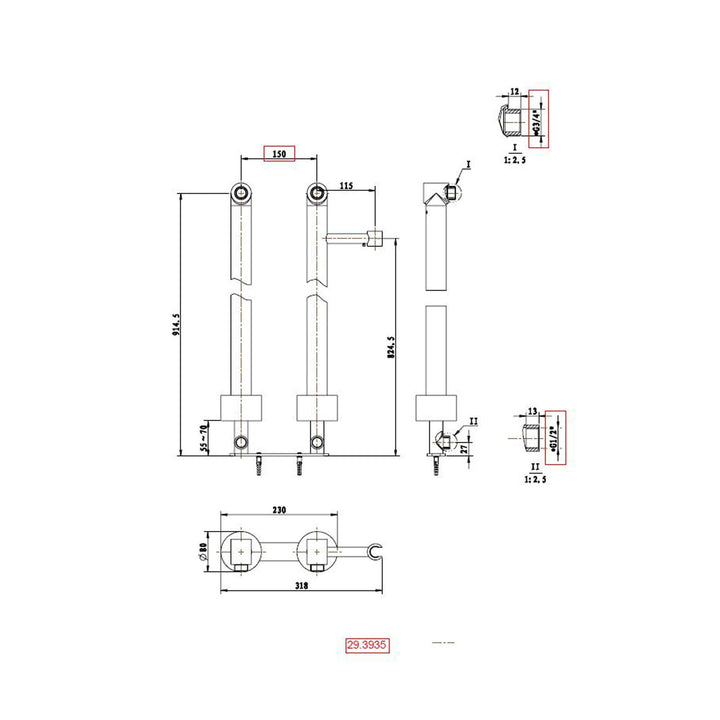 Wiesbaden Ronde Universele Badkraankoppelingen