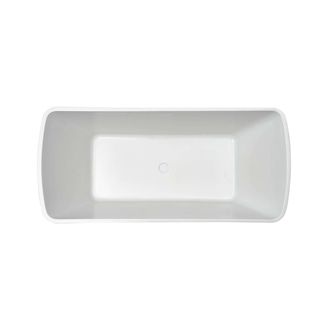 Wiesbaden Larx Vrijstaand Vierkant Acrylbad met Afvoer 170x78 cm Wit