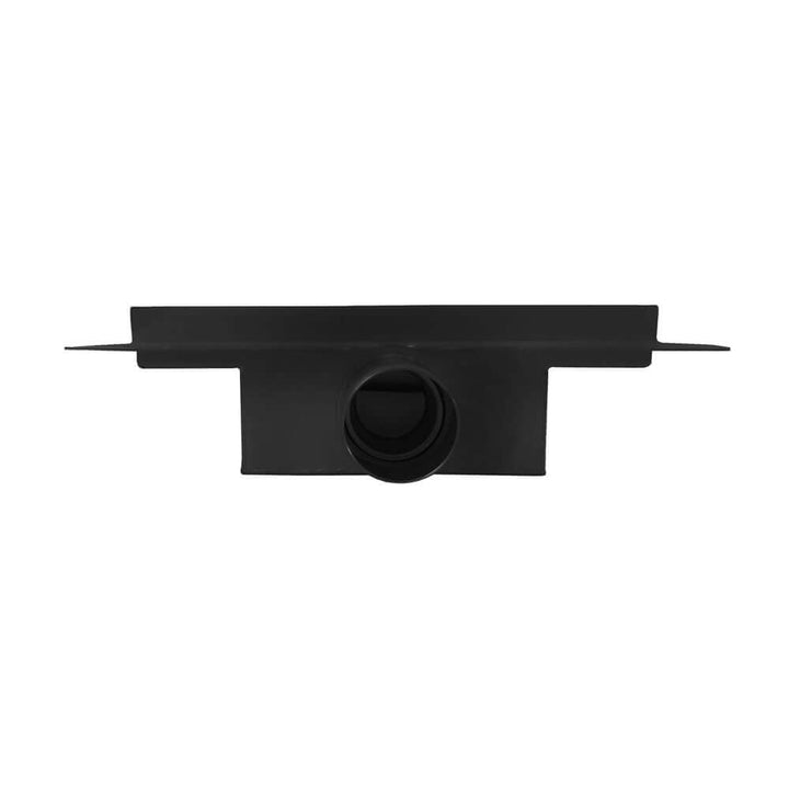 Wiesbaden Mat Zwart 20x20 cm Douchegoot met Flens en Zijuitlaat