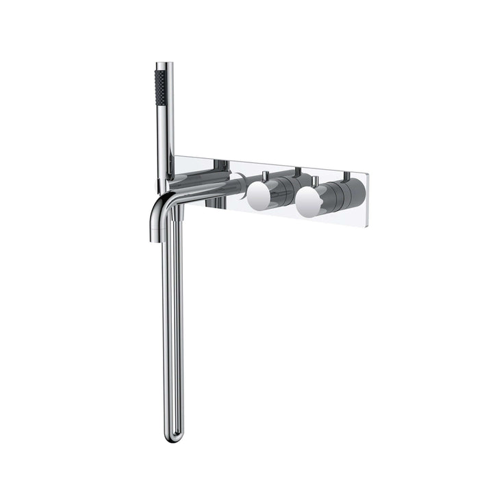 Wiesbaden Style 2-knops inbouwbadthermostaatkraan chroom