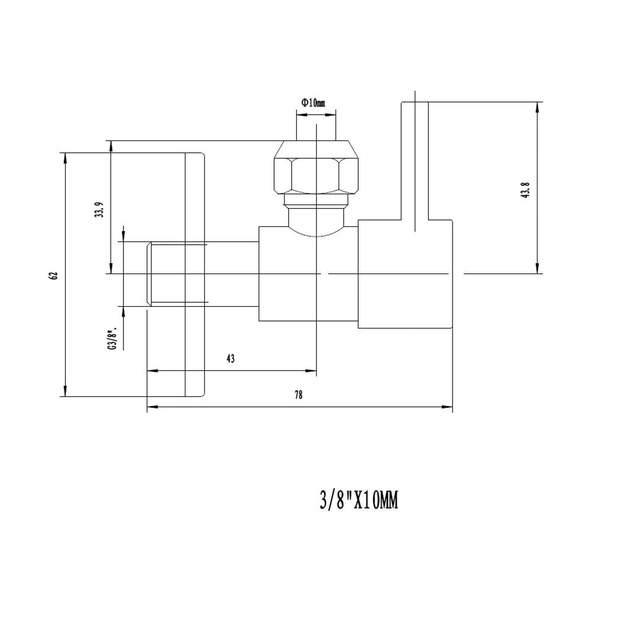Xellanz Minimaal Hoekventiel Wiesbaden 3/8 X 3/8 Of Compressie 10 Mm in Brons