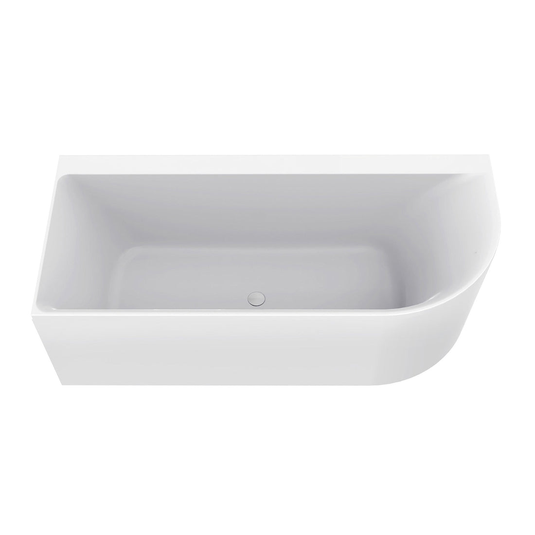 Zenn hoekbad links 180 x 80 cm acryl glans wit met waste glans wit