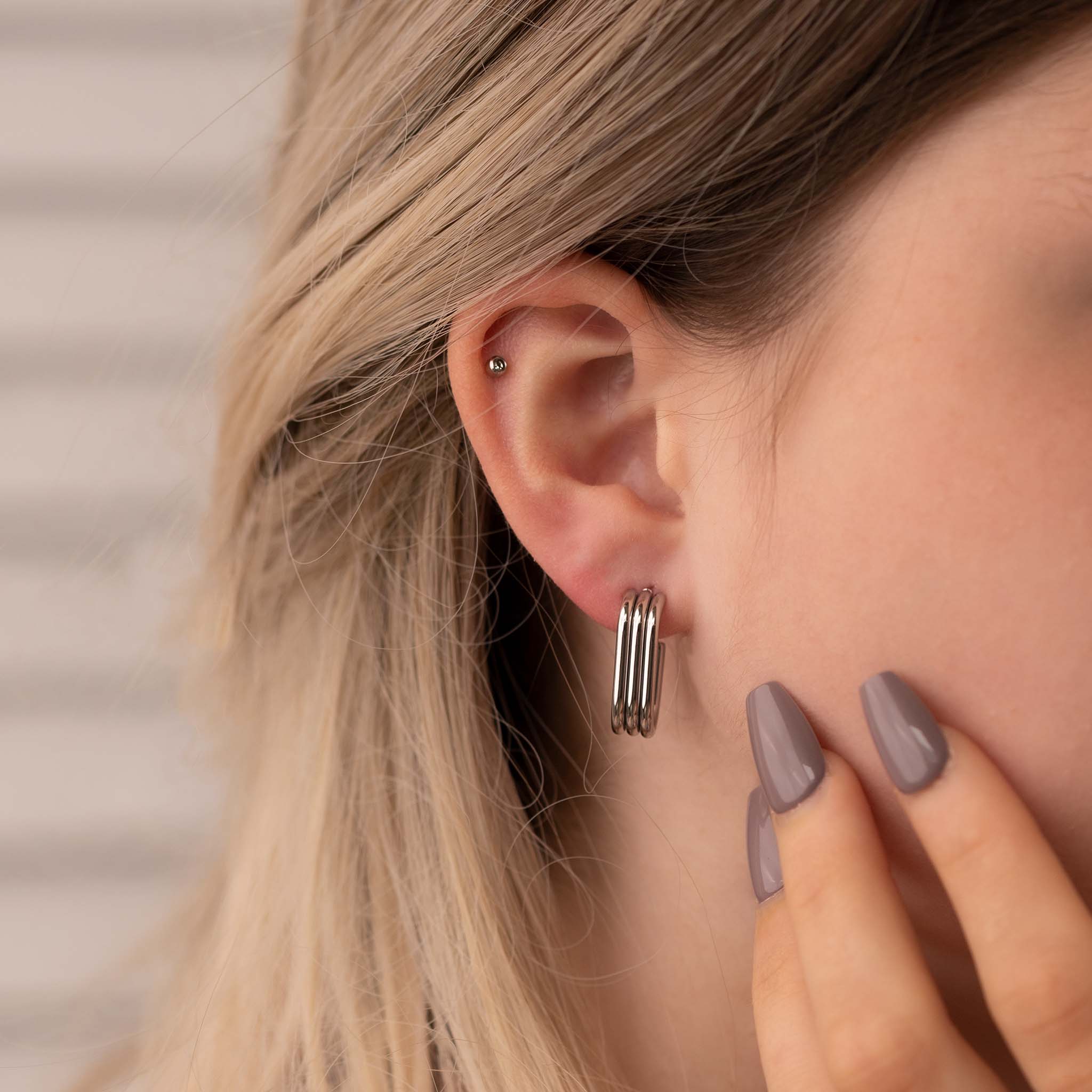 Trinix earring silver