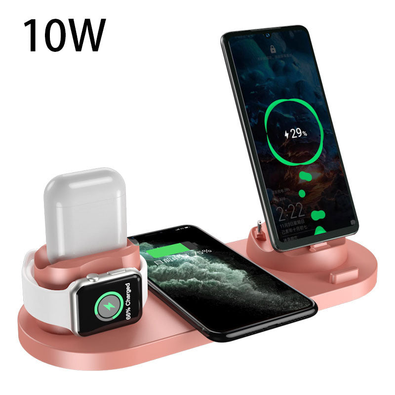 Wireless Charger For IPhone Fast Charger For Phone Fast Charging Pad For Phone Watch 6 In 1 Charging Dock Station - Goat Corp