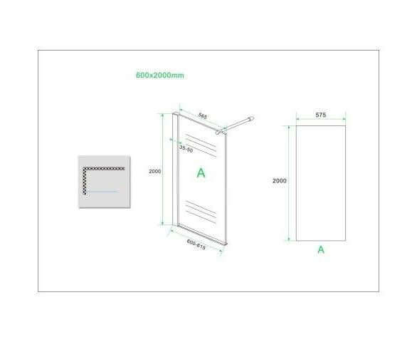 ACTIE Wiesbaden Douchewand | Nano Coating | Chroom | Inloopdouche (Alle Maten)