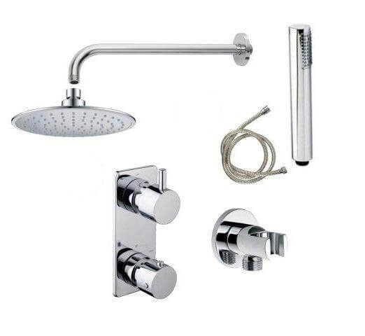 Actie Caral Inbouw Regendouche Wiesbaden | Rechthoekige wanduitloop in chroom