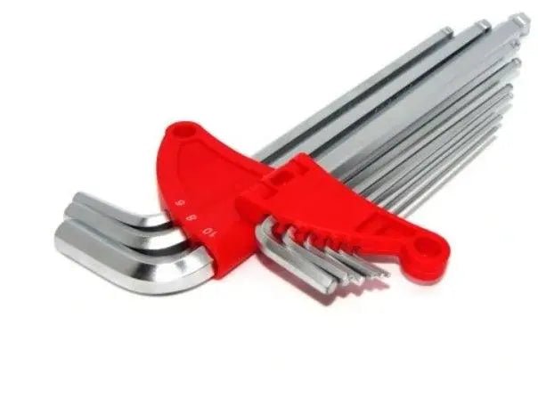 ALLBE Inbussleutelset – Kogelkop – Extra Lang – 1.5-10mm – 9 Stuks