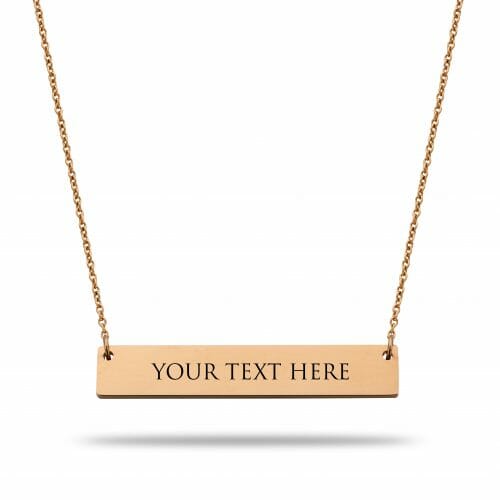 Bar necklace rosé gold