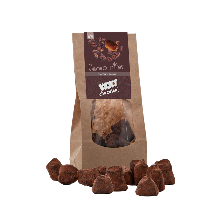 Cacao Nibs Chocolate Truffles - Biodegradable bag 130g - Goat Corp